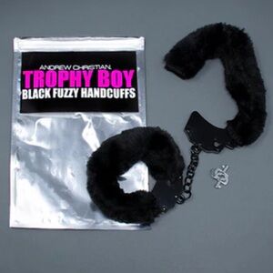 Andrew Christian Black Fuzzy Handcuffs